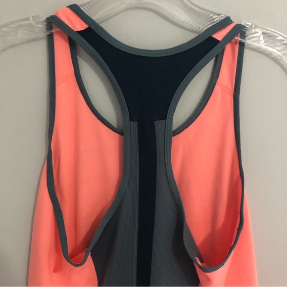 Nike Dri-Fit Orange & Gray Racerback Work Out Tank, Size Small - Picture 9 of 11